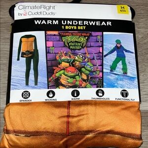 Cuddl Duds Boys Thermal Underwear Set - Orange